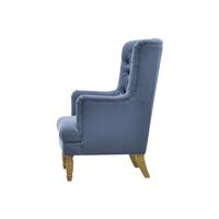 Bayside Hamptons Buttoned Armchair Navy - OWFL0236NV