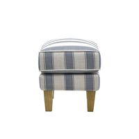 Bondi Hamptons Ottoman Stripe Sky With Piping Blue - OWFL0251BS