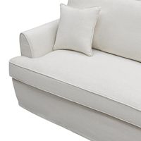 Clovelly Hamptons 4 Sofa Seat Slip Cover Ivory - OWFL0303IV-4C