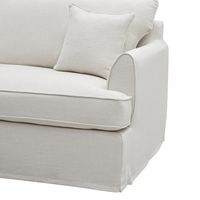 Clovelly Hamptons 4 Sofa Seat Slip Cover Ivory - OWFL0303IV-4C