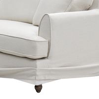 Clovelly Hamptons 4 Sofa Seat Slip Cover Ivory - OWFL0303IV-4C