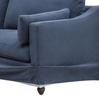 Clovelly Hamptons 4 Sofa Seat Slip Cover Navy - OWFL0303NV-4C