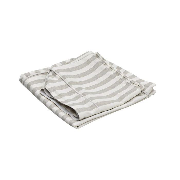 Noosa Hamptons Ottoman Stripe Seat Slip Cover Natural - OWFL0107NS-C