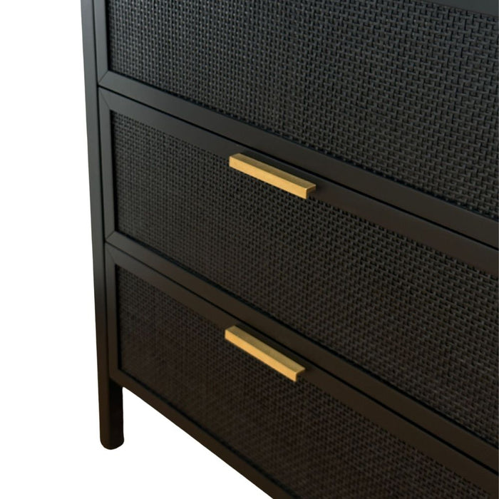Santorini Dresser 6 Drawer Black - OWUT0020B