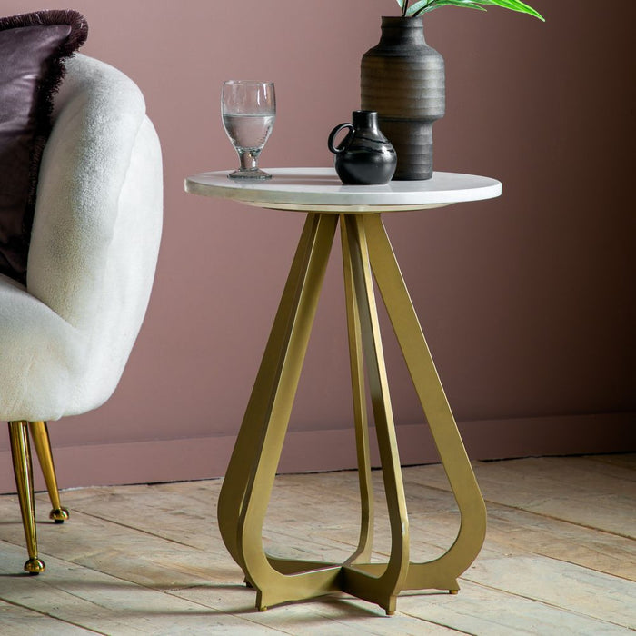 Moorgate Iron Side Table Gold - GDFUR0183G