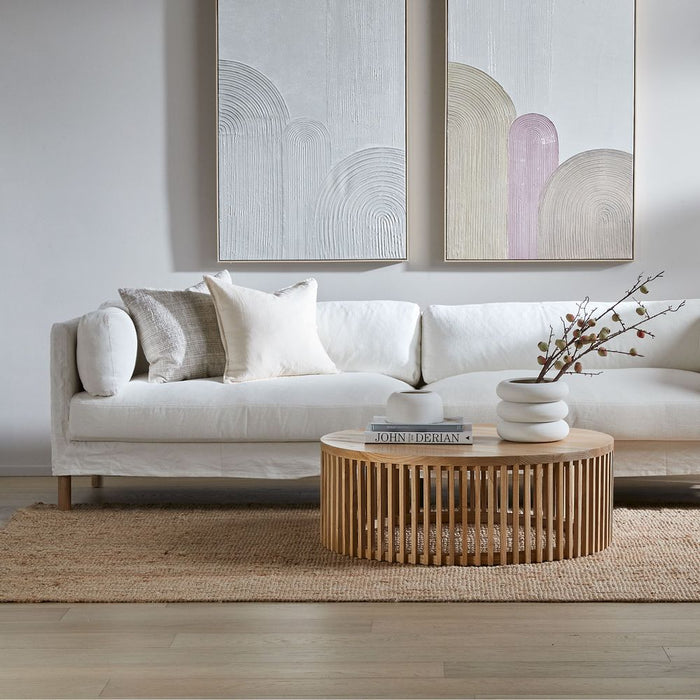 Pamona Sofa 4 Seater Cover White Natural - MRDFUR0096CVWH