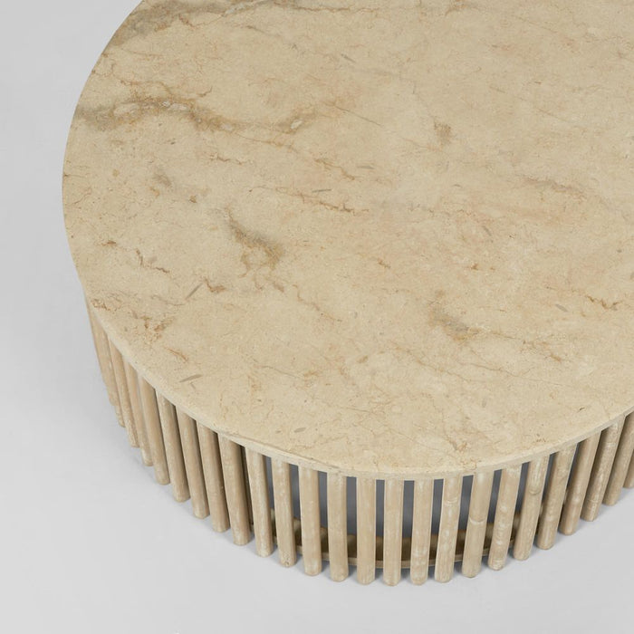 Cosi Teakwood Coffee & Side Table Ivory - MRDFUR0121