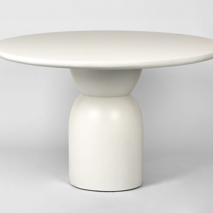 Olive Sungkai Wood Dining Table Base White - MRDFUR0120