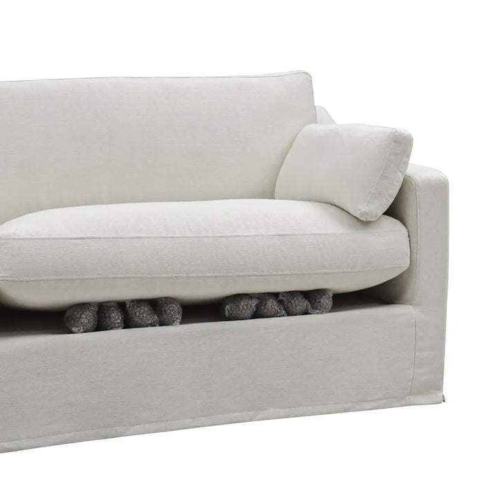 Clovelly Hamptons 4 Seat Sofa Naked Base Off White - OWFL0303BASE4