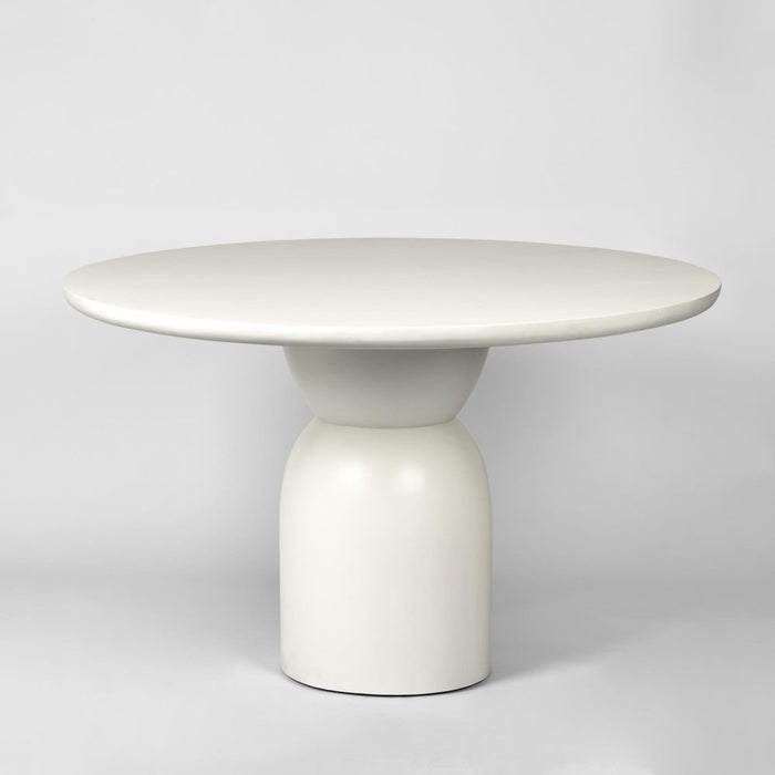 Olive Round Sungkai Wood Dining Table Top White - MRDFUR0118