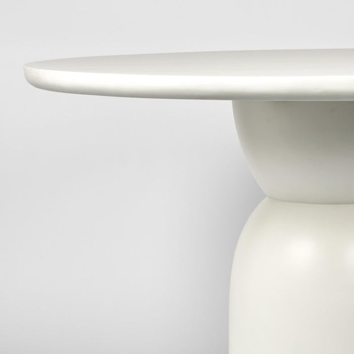 Olive Round Sungkai Wood Dining Table Top White - MRDFUR0118