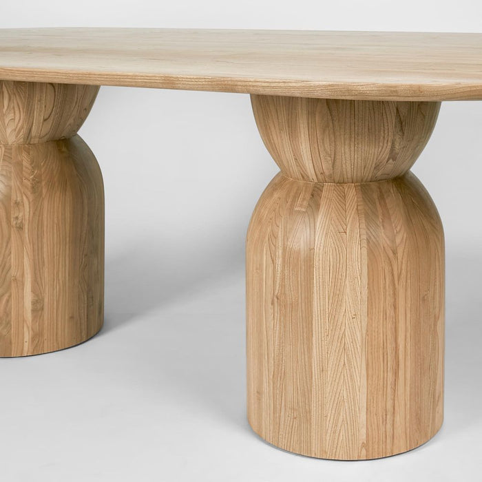 Olive Round Sungkai Wood Dining Table Natural - KITMRDFUR0115
