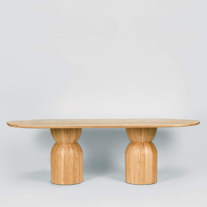 Olive Oval Round Sungkai Wood Dining Table Natural - KITMRDFUR0116