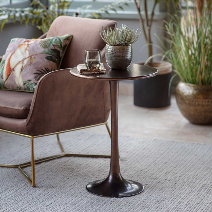 Kinnitty Iron Side Table Bronze - GDFUR04764