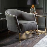 Barletta Armchair Velvet Grey - GDFUR30520