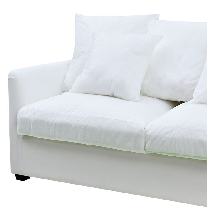 Noosa Hamptons 2 Seat Sofa Bed Base & Cushion Inserts Natural - OWFL0226-2-SBED