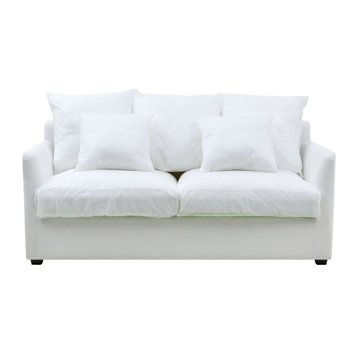 Noosa Hamptons 2 Seat Sofa Bed Base & Cushion Inserts Natural - OWFL0226-2-SBED