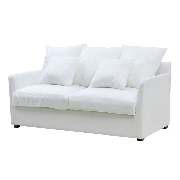 Noosa Hamptons 2 Seat Sofa Bed Base & Cushion Inserts Natural - OWFL0226-2-SBED