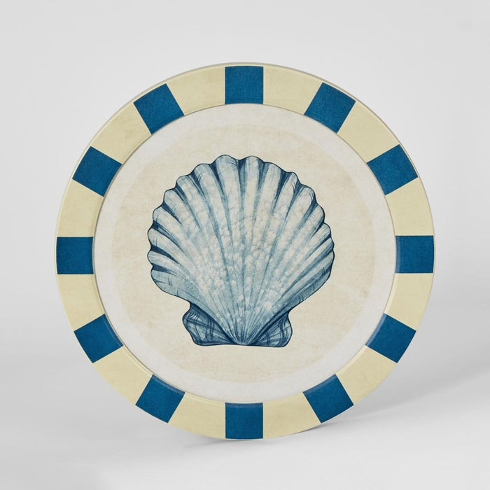 Seashells Round Set of 4 Wall Art Blue - DA0892