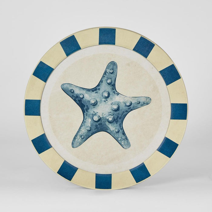 Seashells Round Set of 4 Wall Art Blue - DA0892