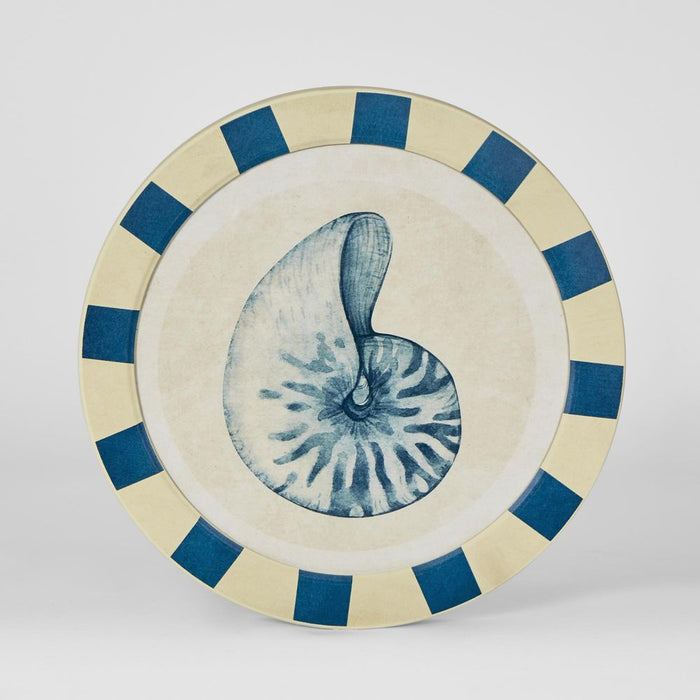 Seashells Round Set of 4 Wall Art Blue - DA0892