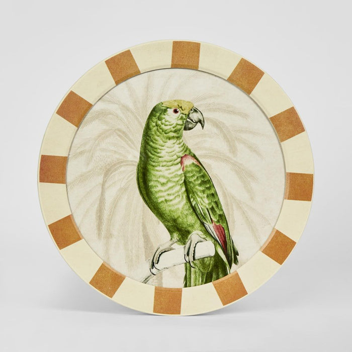 Parrots Round Set of 4 Wall Art Multi Colour - DA0893