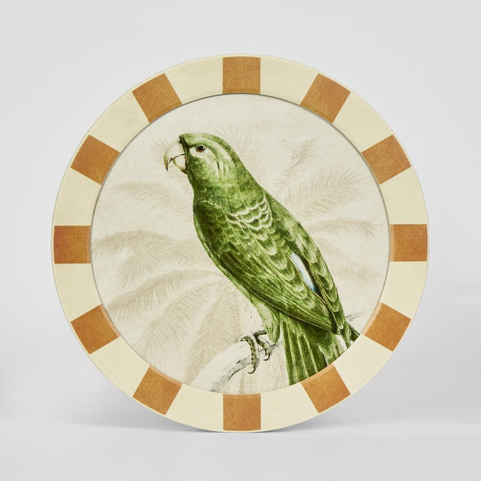 Parrots Round Set of 4 Wall Art Multi Colour - DA0893