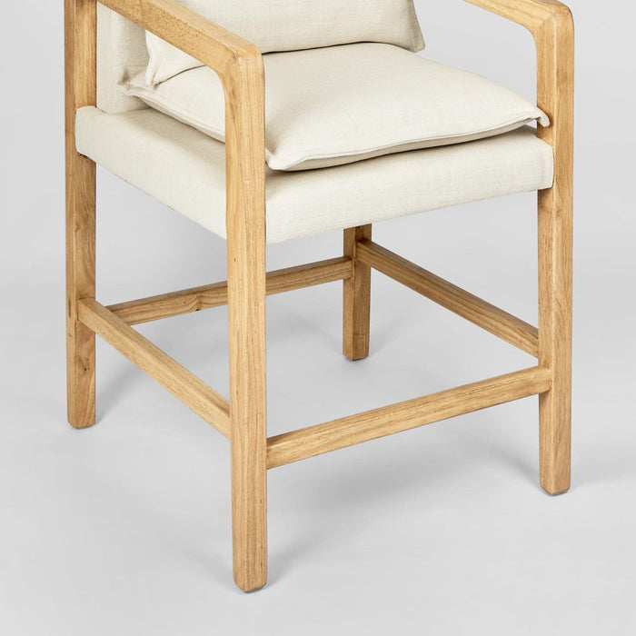 Coolum Counter Stool Natural & Cream - FUR0201