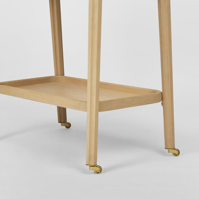 Royce Fluted Oak Bar Cart Natural - FUR0228