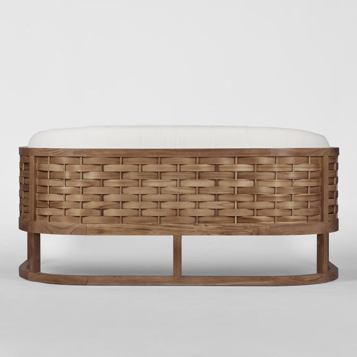 Weave Teak Wood Outdoor Sofa Natural - FUR0231