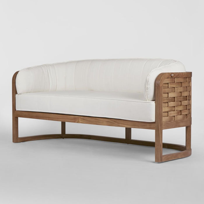 Weave Teak Wood Outdoor Sofa Natural - FUR0231
