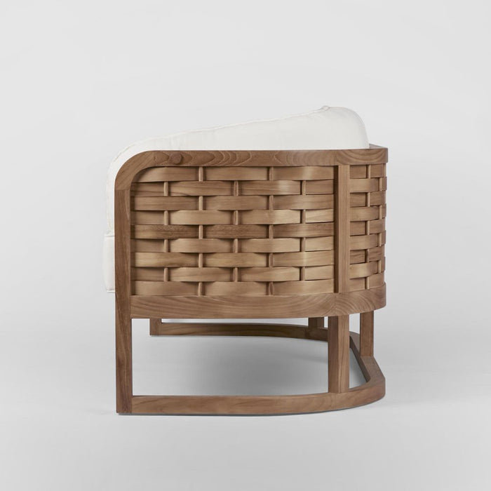 Weave Teak Wood Outdoor Sofa Natural - FUR0231