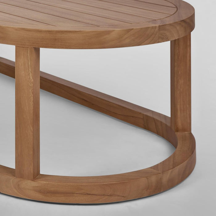 Weave Outdoor Teak Wood Coffee Table Natural - FUR0232