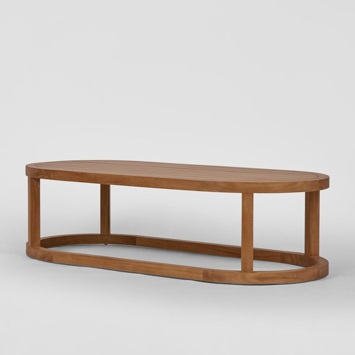 Weave Outdoor Teak Wood Coffee Table Natural - FUR0232