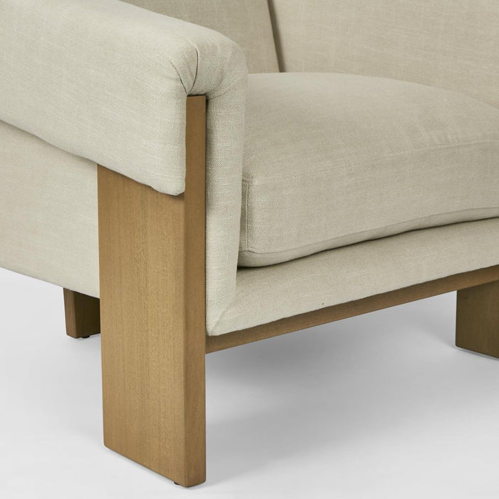 Claude Armchair Natural & Beige - MRDFUR0143