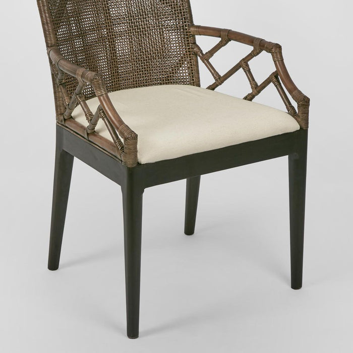 Baker Dining Chair with arms Soil Brown & Natural - OWPAN12