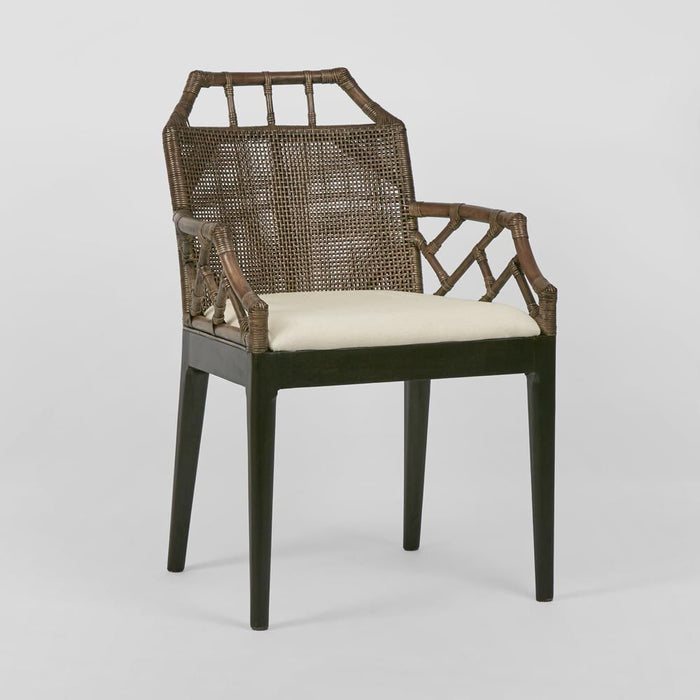 Baker Dining Chair with arms Soil Brown & Natural - OWPAN12