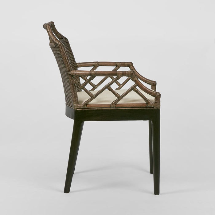 Baker Dining Chair with arms Soil Brown & Natural - OWPAN12