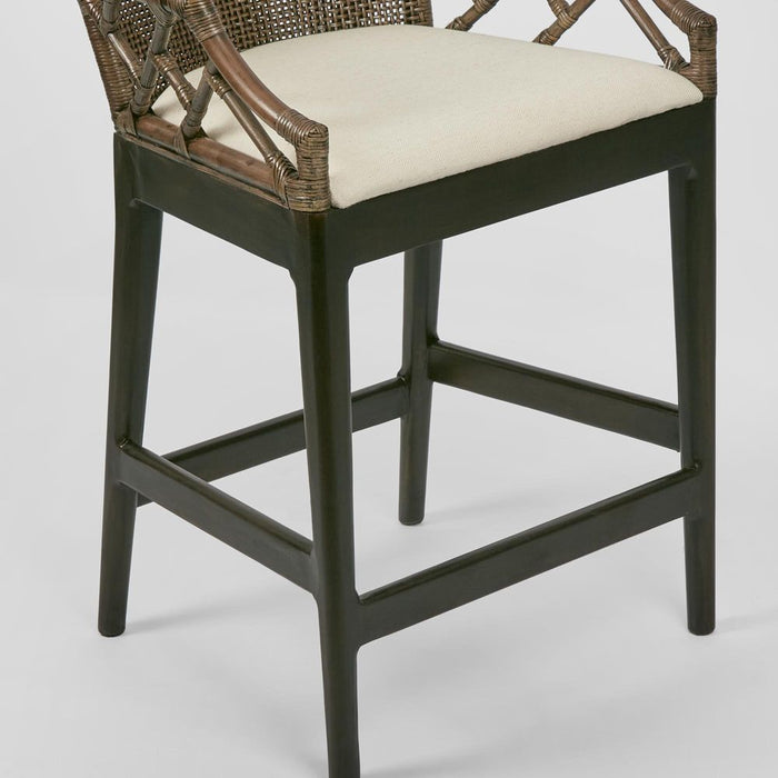 Baker Counter Stool with arms Soil Brown & Natural - OWPAN13