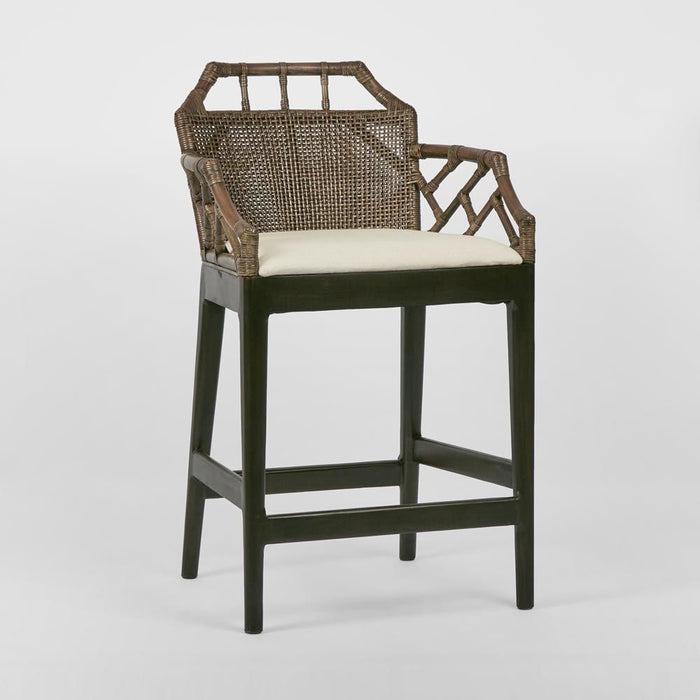 Baker Counter Stool with arms Soil Brown & Natural - OWPAN13