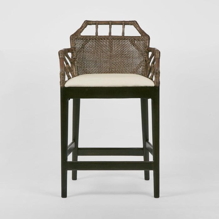Baker Counter Stool with arms Soil Brown & Natural - OWPAN13