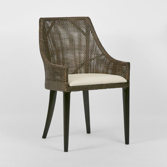 Charlotte Rattan Dining Chair Soil Brown & Natural - OWPAN22