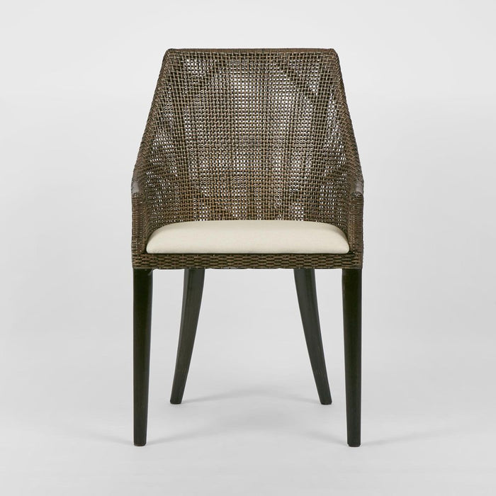 Charlotte Rattan Dining Chair Soil Brown & Natural - OWPAN22