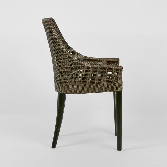 Charlotte Rattan Dining Chair Soil Brown & Natural - OWPAN22