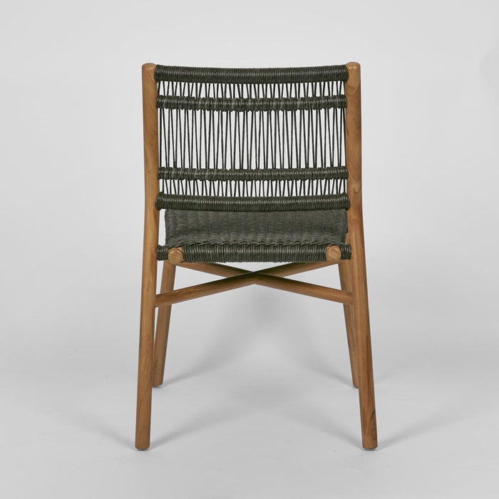 Wategos Teak Wood Outdoor Dining Chair Charcoal & Natural - FUR0236