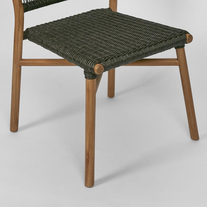 Wategos Teak Wood Outdoor Dining Chair Charcoal & Natural - FUR0236