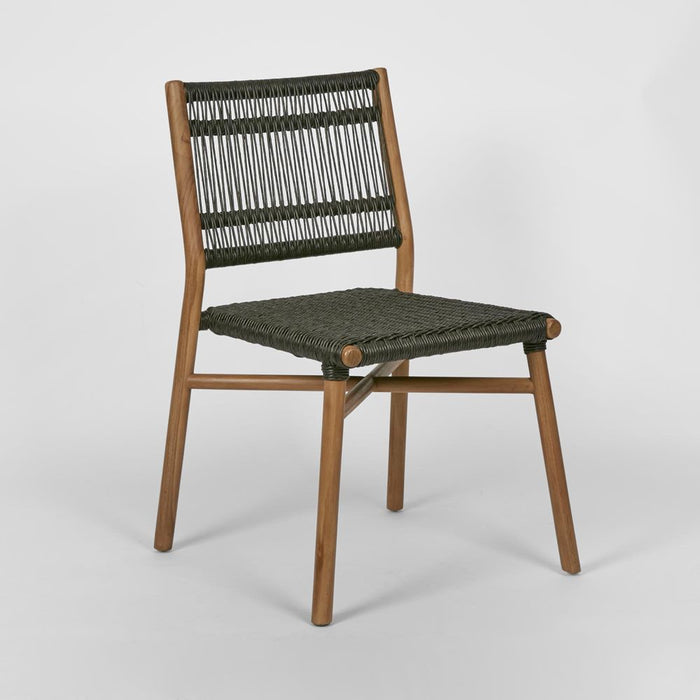 Wategos Teak Wood Outdoor Dining Chair Charcoal & Natural - FUR0236