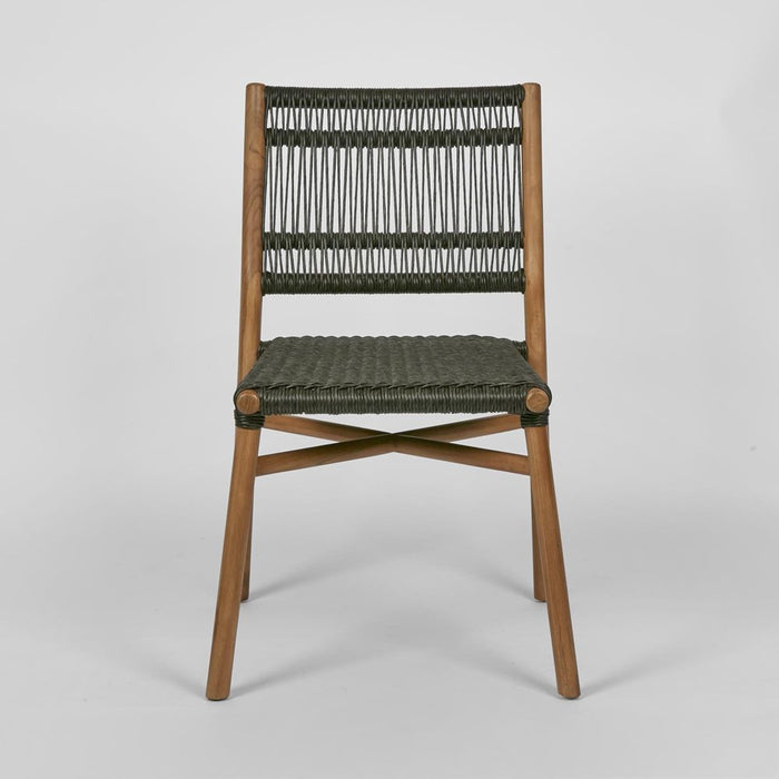 Wategos Teak Wood Outdoor Dining Chair Charcoal & Natural - FUR0236