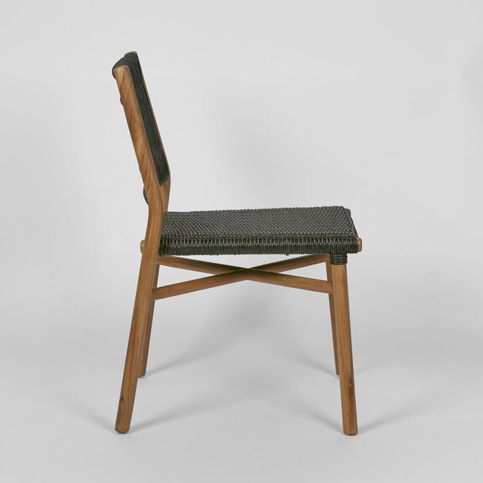 Wategos Teak Wood Outdoor Dining Chair Charcoal & Natural - FUR0236