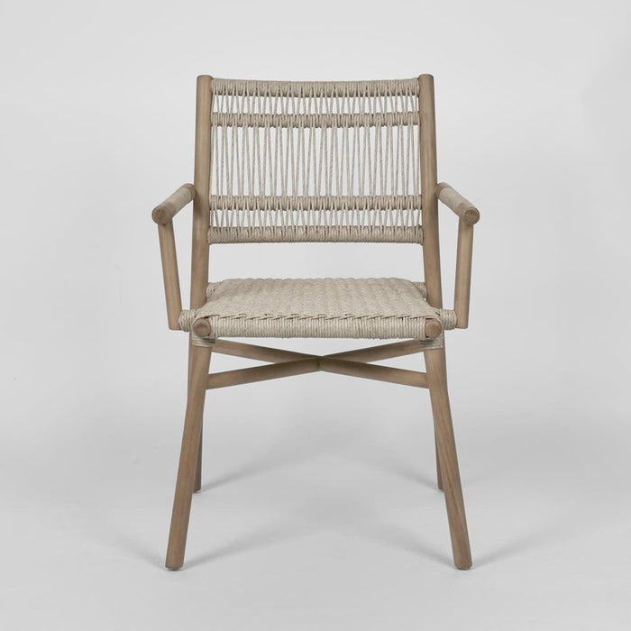 Wategos Teak Wood Outdoor Dining Armchair Natural - FUR0237